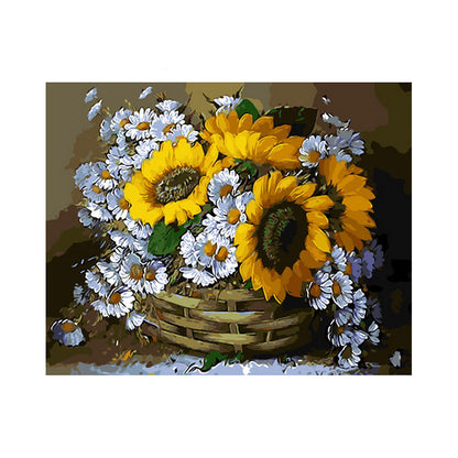 Sunflowers and White Daisies - 40x50 cm paint by numbers kit