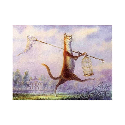 Whimsical Cat on the Run - 40x50 cm paint by numbers kit