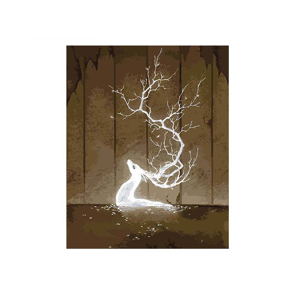 Enchanted White Deer - 40x50 cm paint by numbers kit
