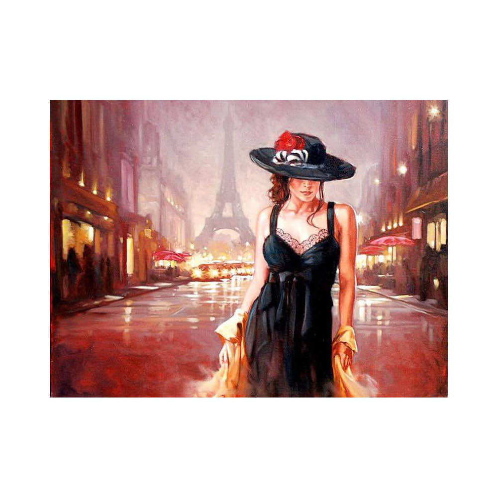 Elegant Evening in Paris - 40x50 cm paint by numbers kit