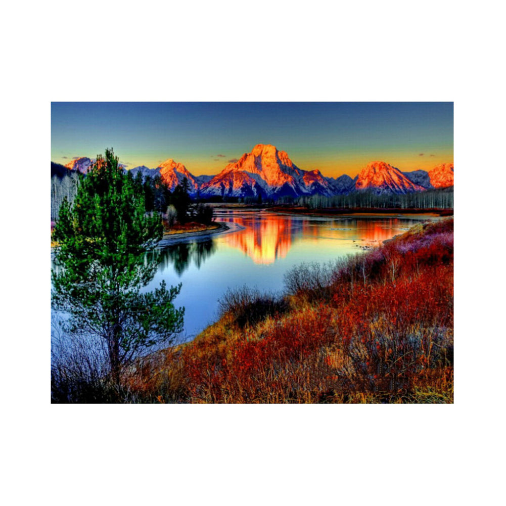 Golden Mountain Reflection - 40x50 cm paint by numbers kit