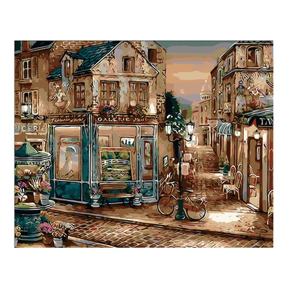 Vintage European Street - 40x50 cm paint by numbers kit