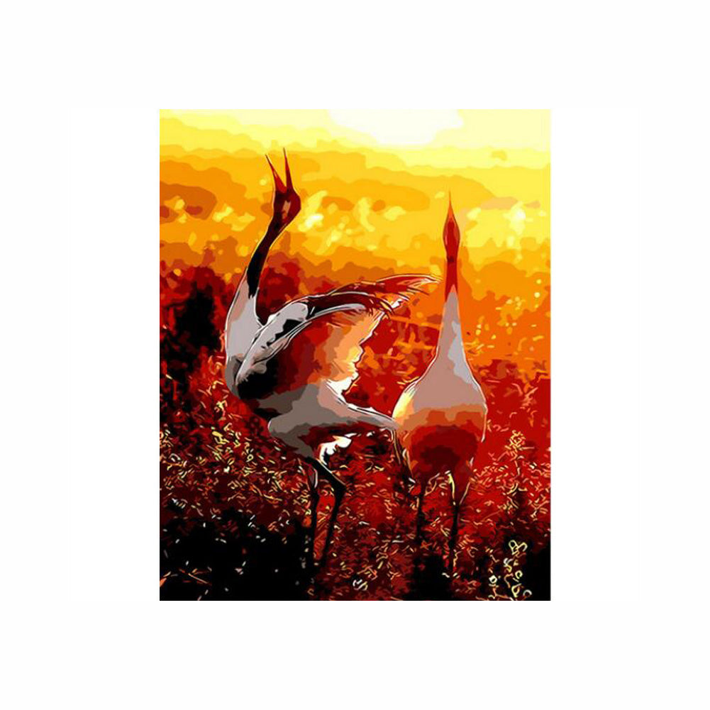Cranes at Golden Sunset - 40x50 cm paint by numbers kit