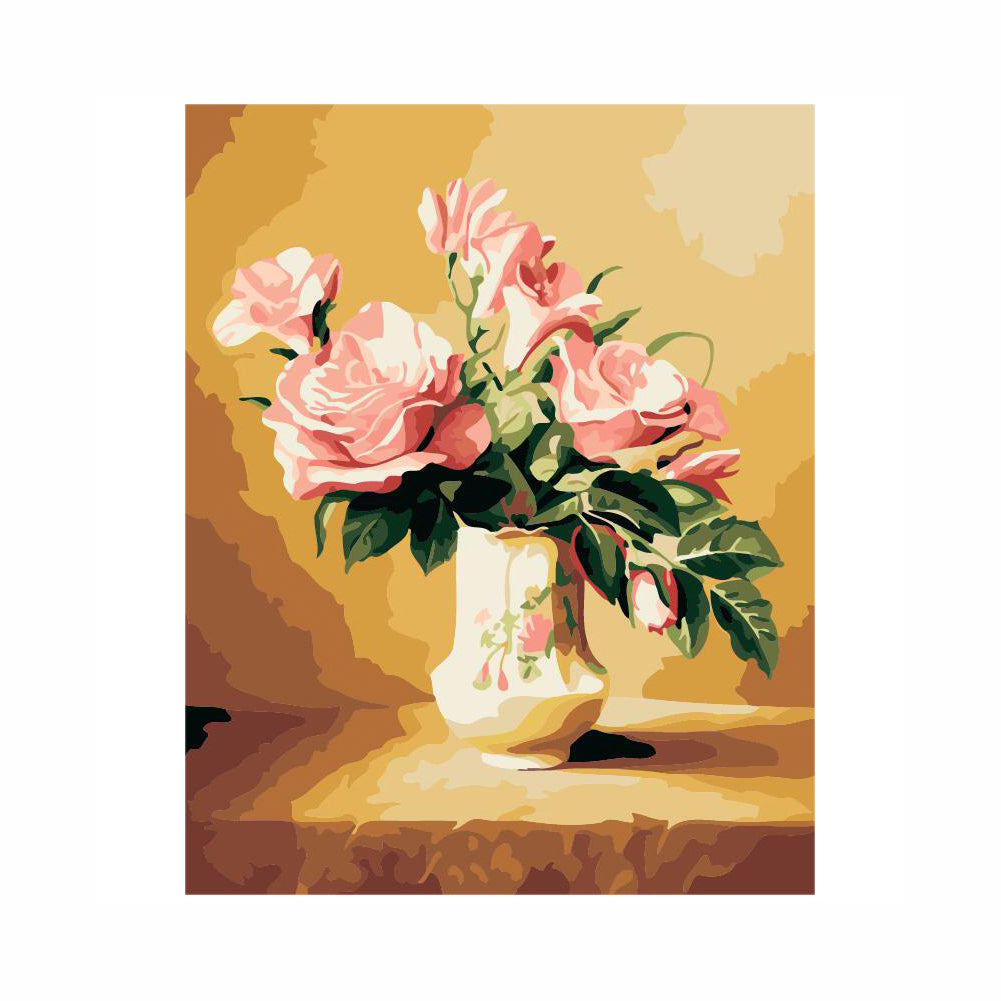 Soft Pink Rose Bouquet - 40x50 cm paint by numbers kit