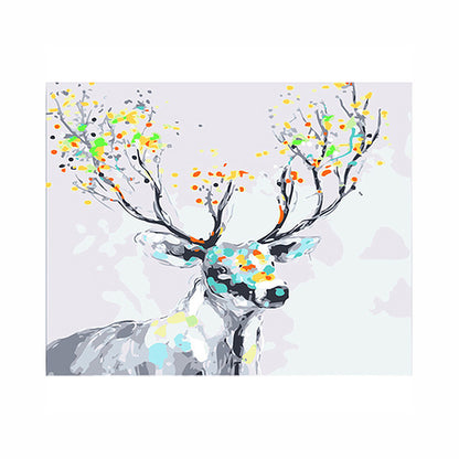Colorful Antlered Deer - 40x50 cm paint by numbers kit
