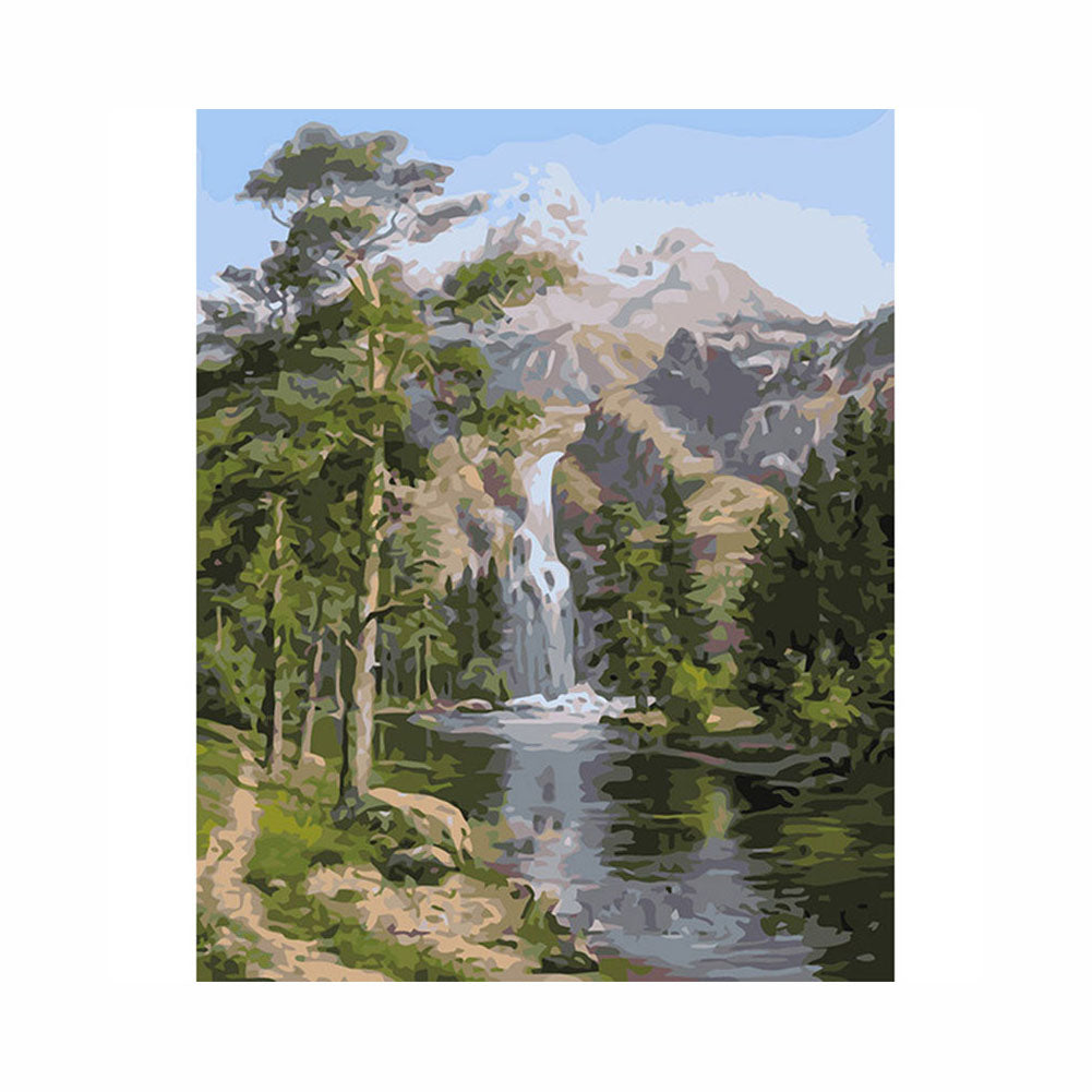 Mountain Waterfall Serenity - 40x50 cm paint by numbers kit