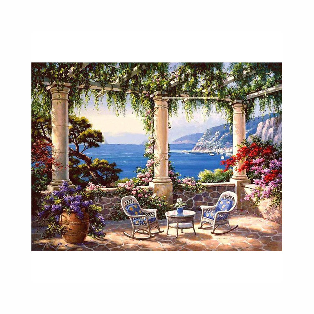 Seaside Garden Terrace - 40x50 cm paint by numbers kit