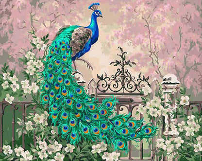 Peacock Garden - 40x50 cm paint by numbers kit