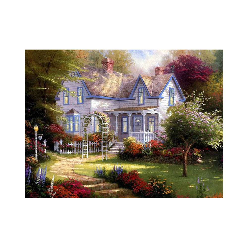 Garden Cottage in Bloom - 40x50 cm paint by numbers kit