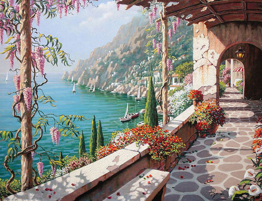 Mediterranean Terrace - 40x50 cm paint by numbers kit