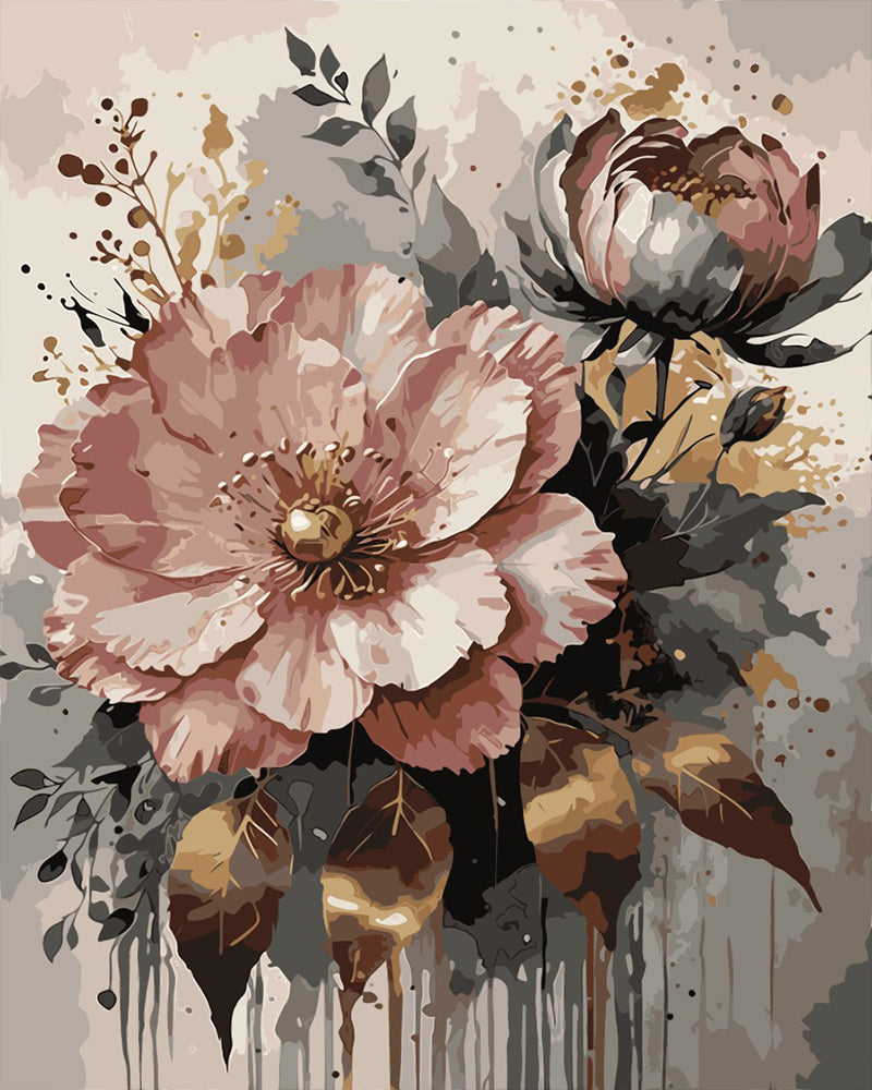Vintage Blush Floral Bouquet - 40x50 cm paint by numbers kit