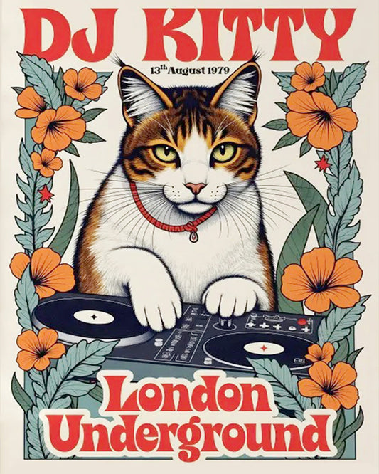 DJ Kitty London Underground - 40x50 cm paint by numbers kit
