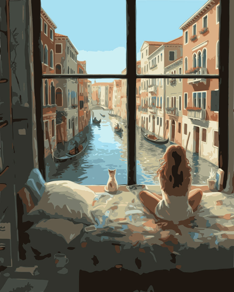 Venetian Window Serenity - 40x50 cm paint by numbers kit