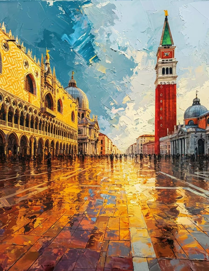 Venetian Golden Reflections - 40x50 cm paint by numbers kit