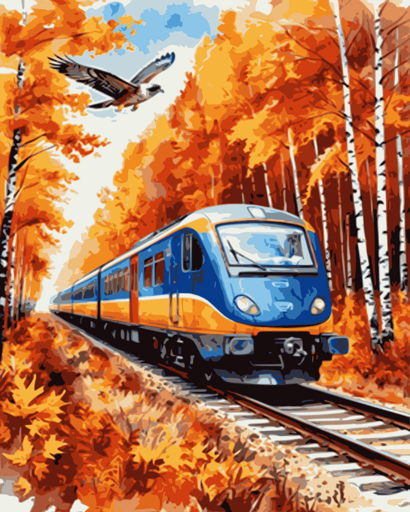 Autumn Express Journey - 40x50 cm paint by numbers kit