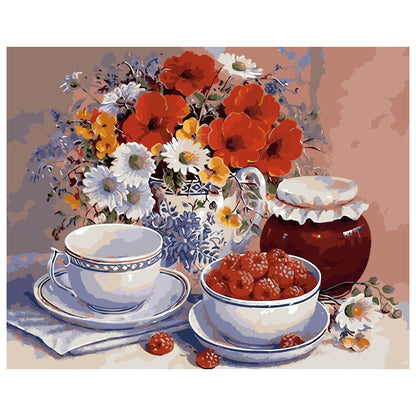 Poppy Tea and Raspberry Jam - 40x50 cm paint by numbers kit
