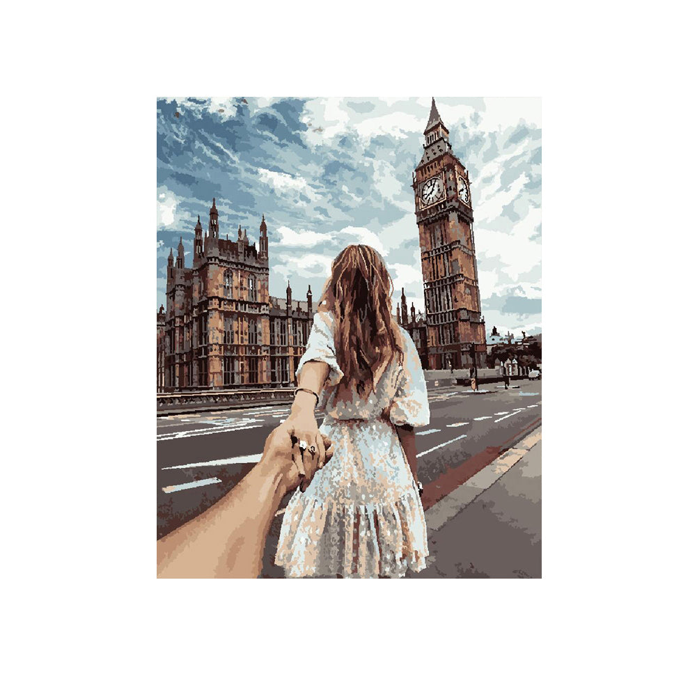 London Big Ben Hand in Hand - 40x50 cm paint by numbers kit