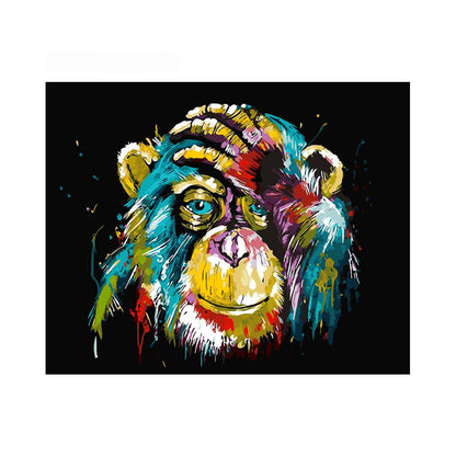 Colorful Chimpanzee Portrait - 40x50 cm paint by numbers kit