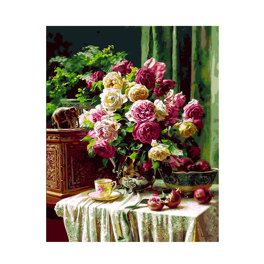 Rose Tea Still Life - 40x50 cm paint by numbers kit