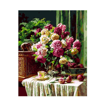 Rose Tea Still Life - 40x50 cm paint by numbers kit