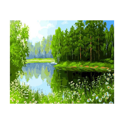 Summer Forest Lake - 40x50 cm paint by numbers kit