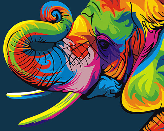Colorful Elephant - 40x50 cm paint by numbers kit
