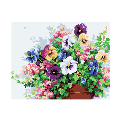 Pansy Garden Basket - 40x50 cm paint by numbers kit