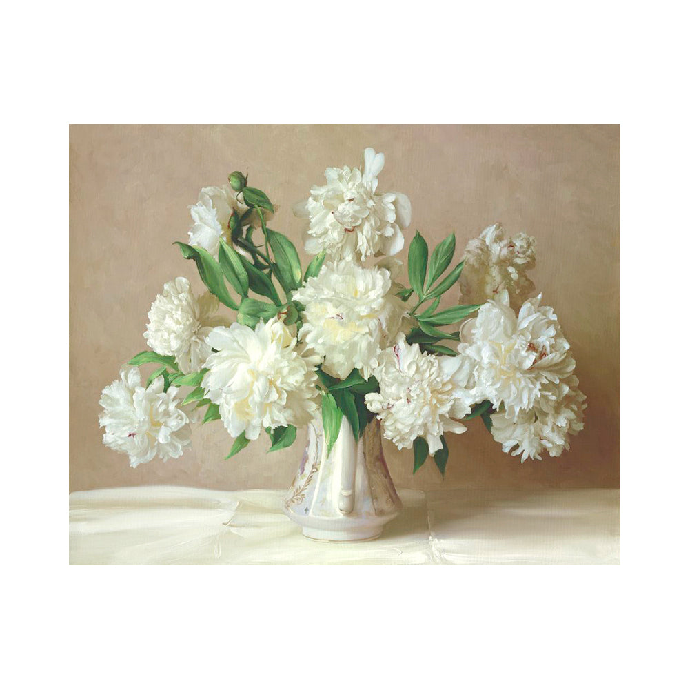 Classic White Peonies - 40x50 cm paint by numbers kit