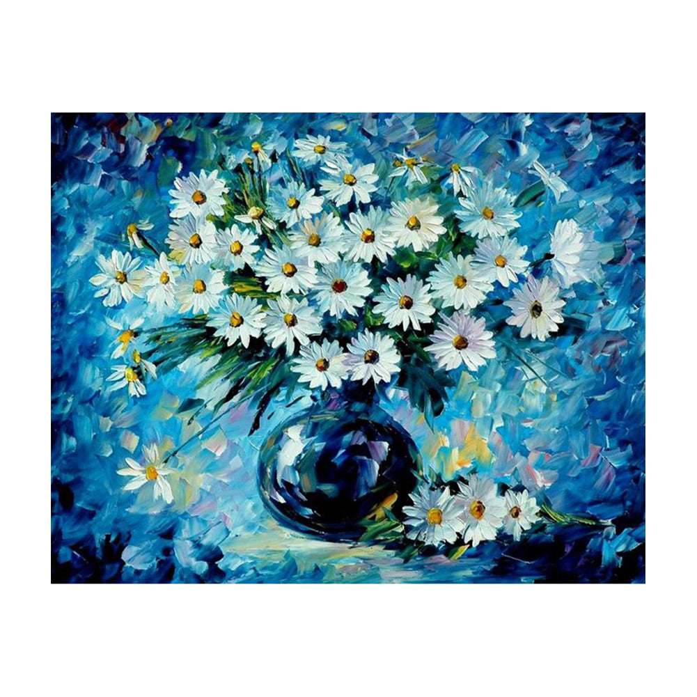 Blue Vase Daisies - 40x50 cm paint by numbers kit