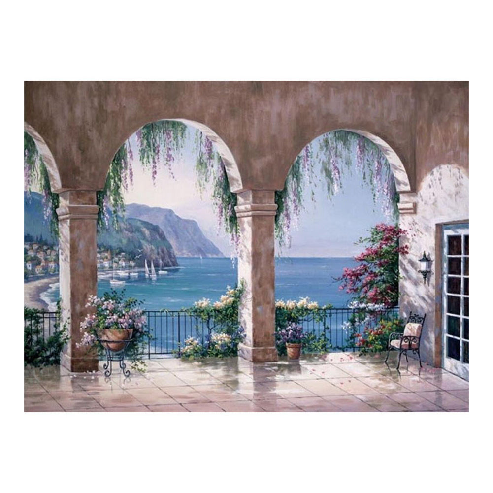 Mediterranean Archway View - 40x50 cm paint by numbers kit