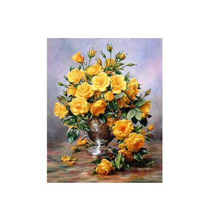 Golden Rose Bouquet - 40x50 cm paint by numbers kit