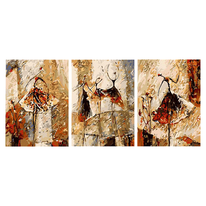 Abstract Dancer Triptych - 40x50 cm paint by numbers kit