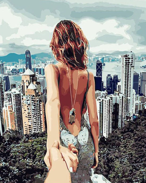 City View Romance - 40x50 cm paint by numbers kit