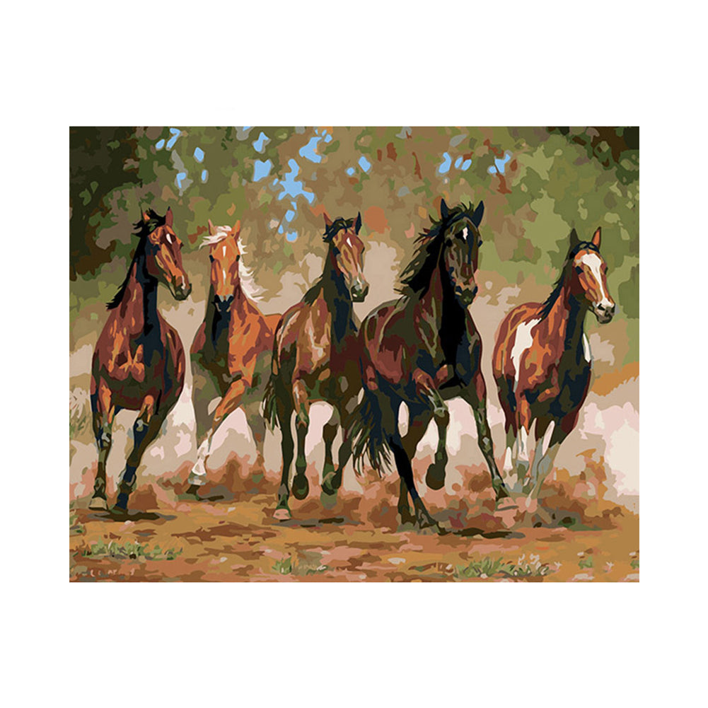 Running Horse Herd - 40x50 cm paint by numbers kit