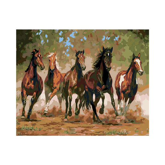 Running Horse Herd - 40x50 cm paint by numbers kit