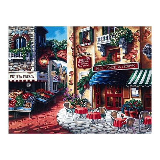 Charming Italian Street Cafe - 40x50 cm paint by numbers kit