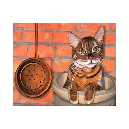 Curious Kitchen Cat - 40x50 cm paint by numbers kit