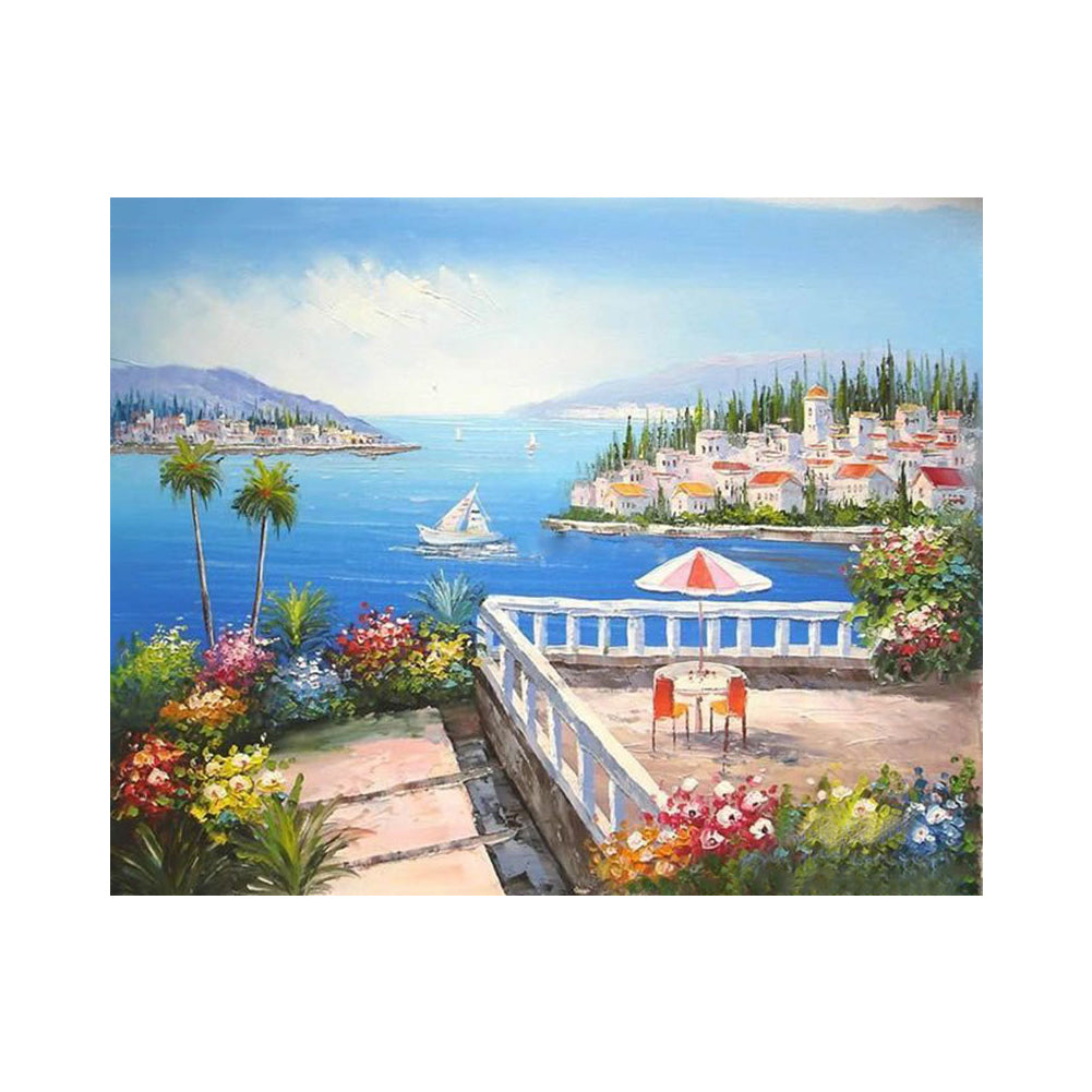 Sunny Mediterranean Bay - 40x50 cm paint by numbers kit