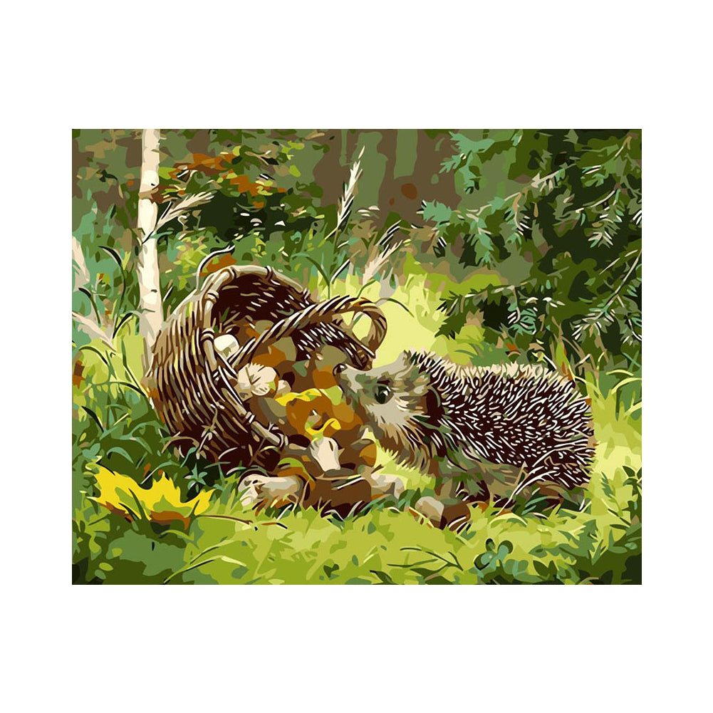 Hedgehog Woodland Picnic - 40x50 cm paint by numbers kit