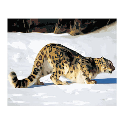 Snow Leopard in Winter - 40x50 cm paint by numbers kit