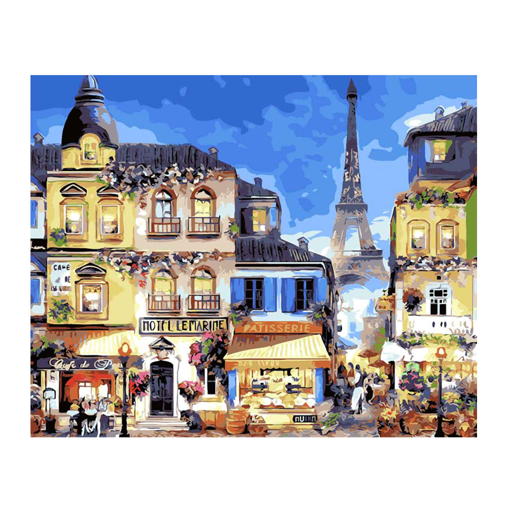 Paris Cafe Evening - 40x50 cm paint by numbers kit