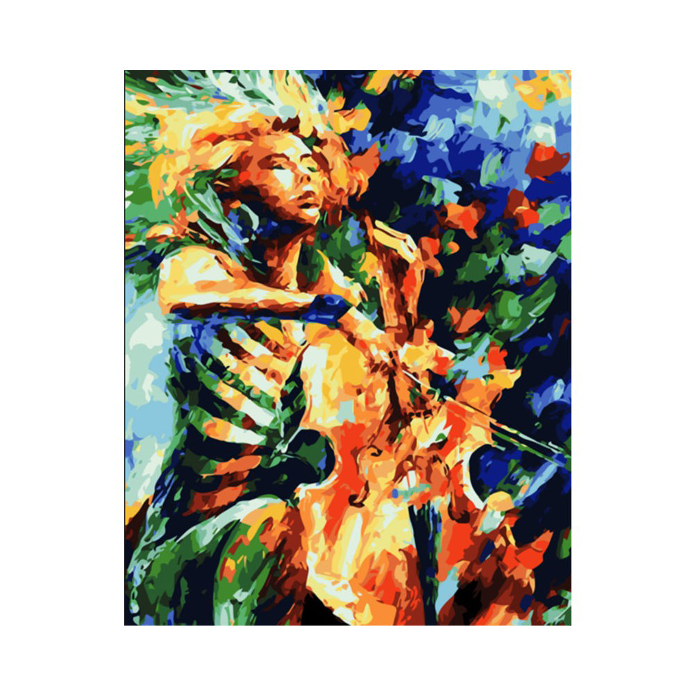 Vibrant Cello Rhapsody - 40x50 cm paint by numbers kit