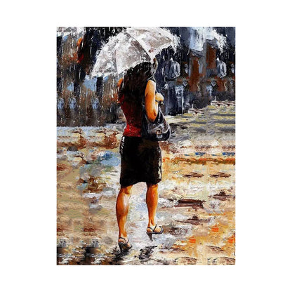 Rainy City Stroll - 40x50 cm paint by numbers kit