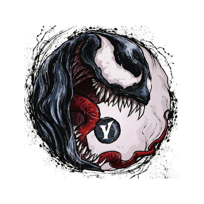 Dark Symbiote Yin Yang - 40x50 cm paint by numbers kit