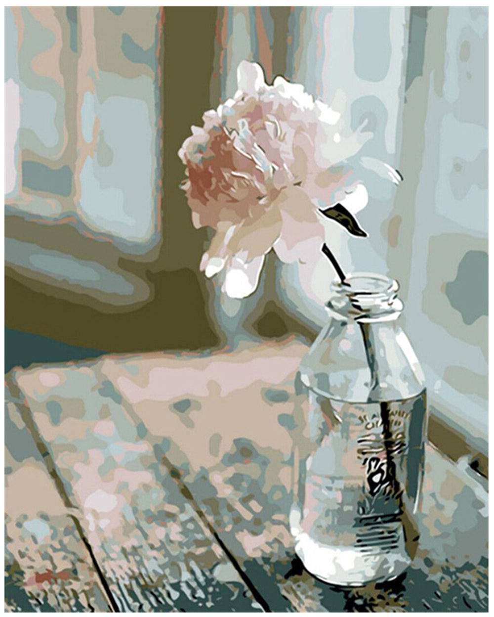 Soft Blossom by the Window - 40x50 cm paint by numbers kit