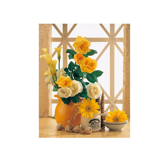 Golden Floral Still Life - 40x50 cm paint by numbers kit