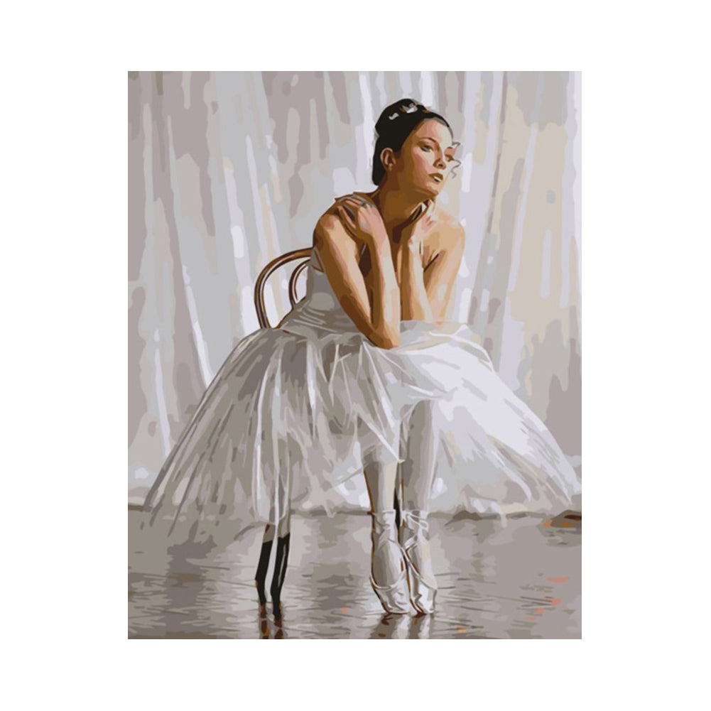 Ballerina in Quiet Reflection - 40x50 cm paint by numbers kit