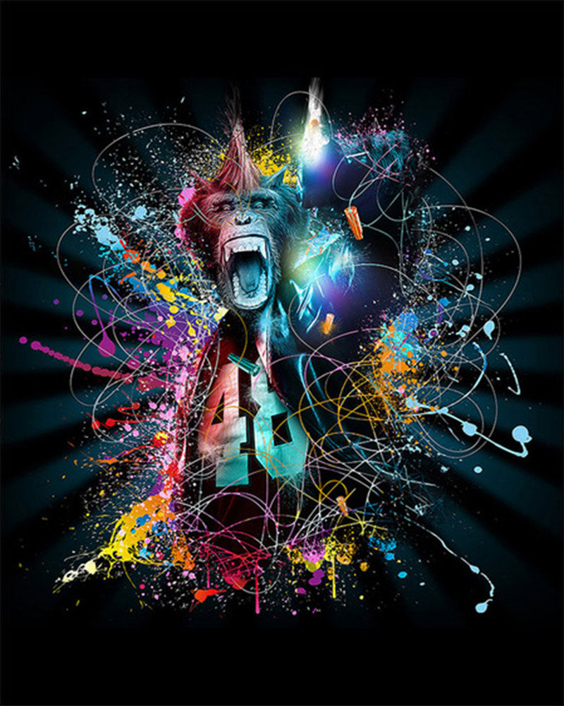 Electric Guitar Gorilla - 40x50 cm paint by numbers kit