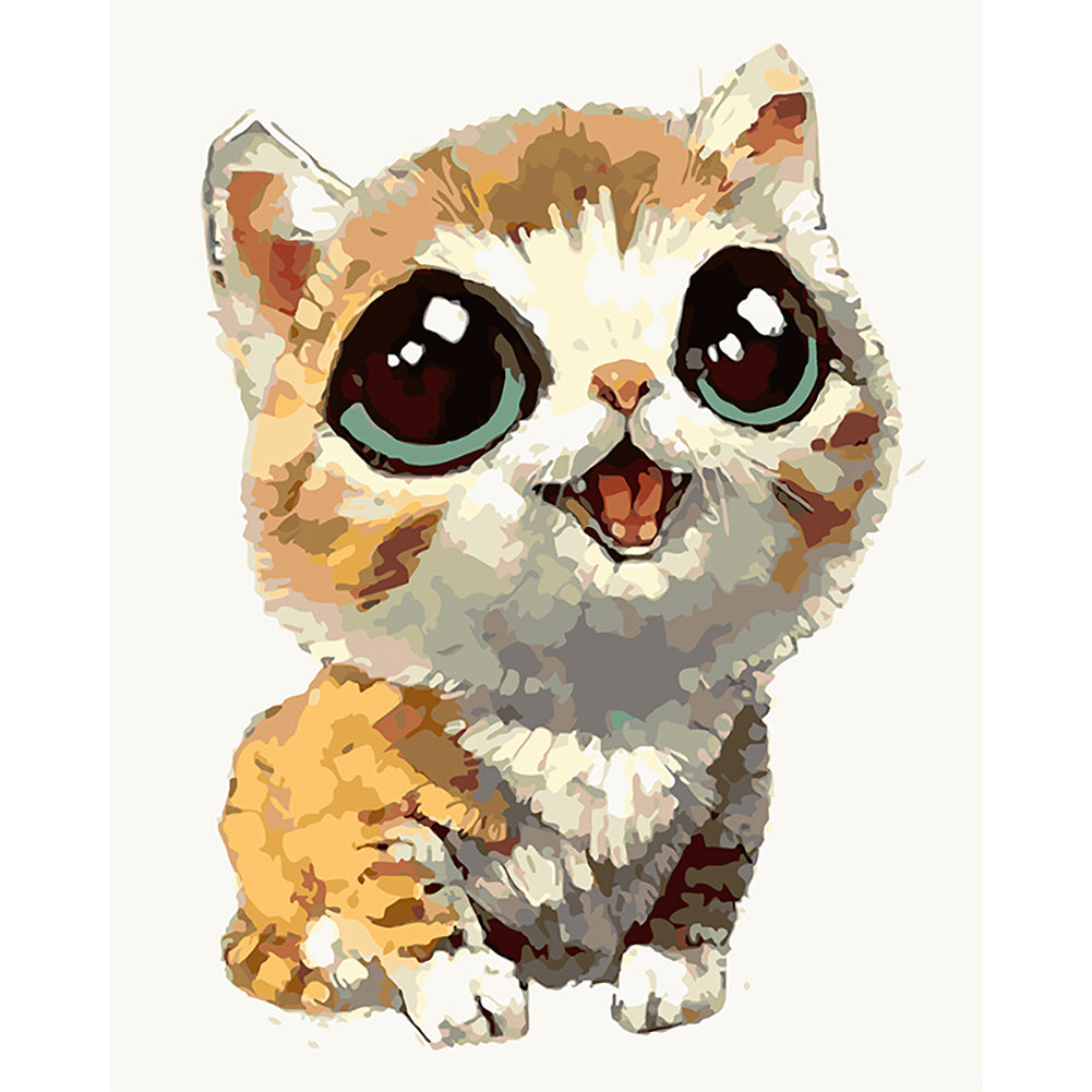 Big Eyed Kitten - 40x50 cm paint by numbers kit