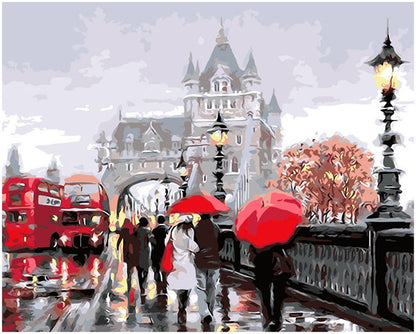 Rainy London Bridge - 40x50 cm paint by numbers kit
